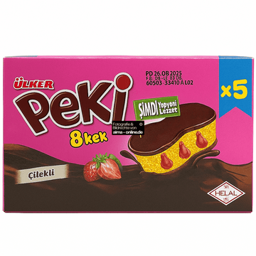 Ülker - Peki 8 Kek Erdbeere, Cilekli 5er 5x42g