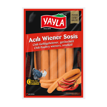 Yayla - Chili Geflügelwiener, Acili Wiener Sosis 10x40g