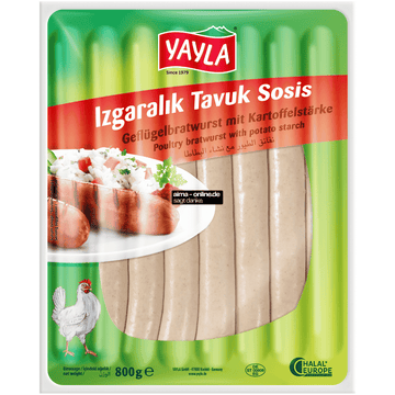 Yayla Geflügel-Bratwurst 800g
