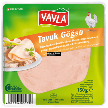 Yayla Tavuk Gögsü Hähnchenbrust-Formfleisch 150g