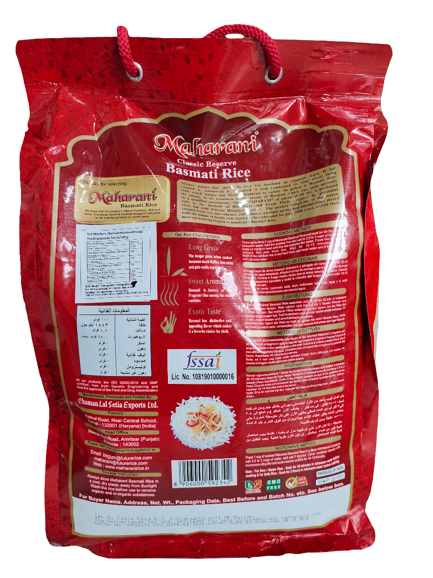 Mahrani Basmatireis White Sella 5kg