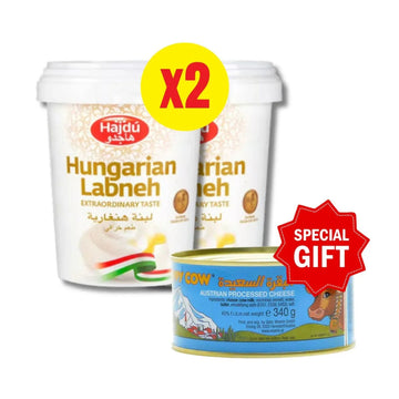 Syrisch aromatisiertes Labneh 2 + Happy Cow Schmelzkäse als Gratisgeschenk