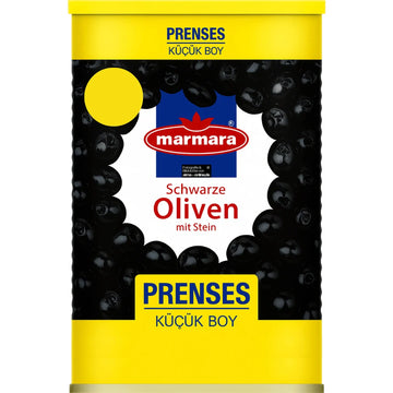 Marmara - Schwarze Oliven mit Stein, Siyah Zeytin Prenses Kucuk Boy 800g