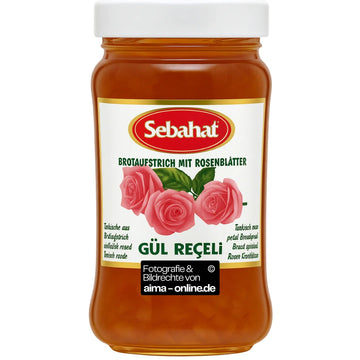 Sebahat - Brotaufstrich mit Rosenblätter, Gül Receli 360g