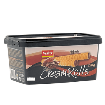 Waltz Cream Rolls Kakao, Waffelröllchen mit Kakaofüllung 250g